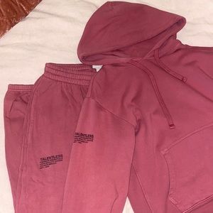 TALENTLESS Unisex Elements Hoodie and Sweatpants Collection Set in Marsala